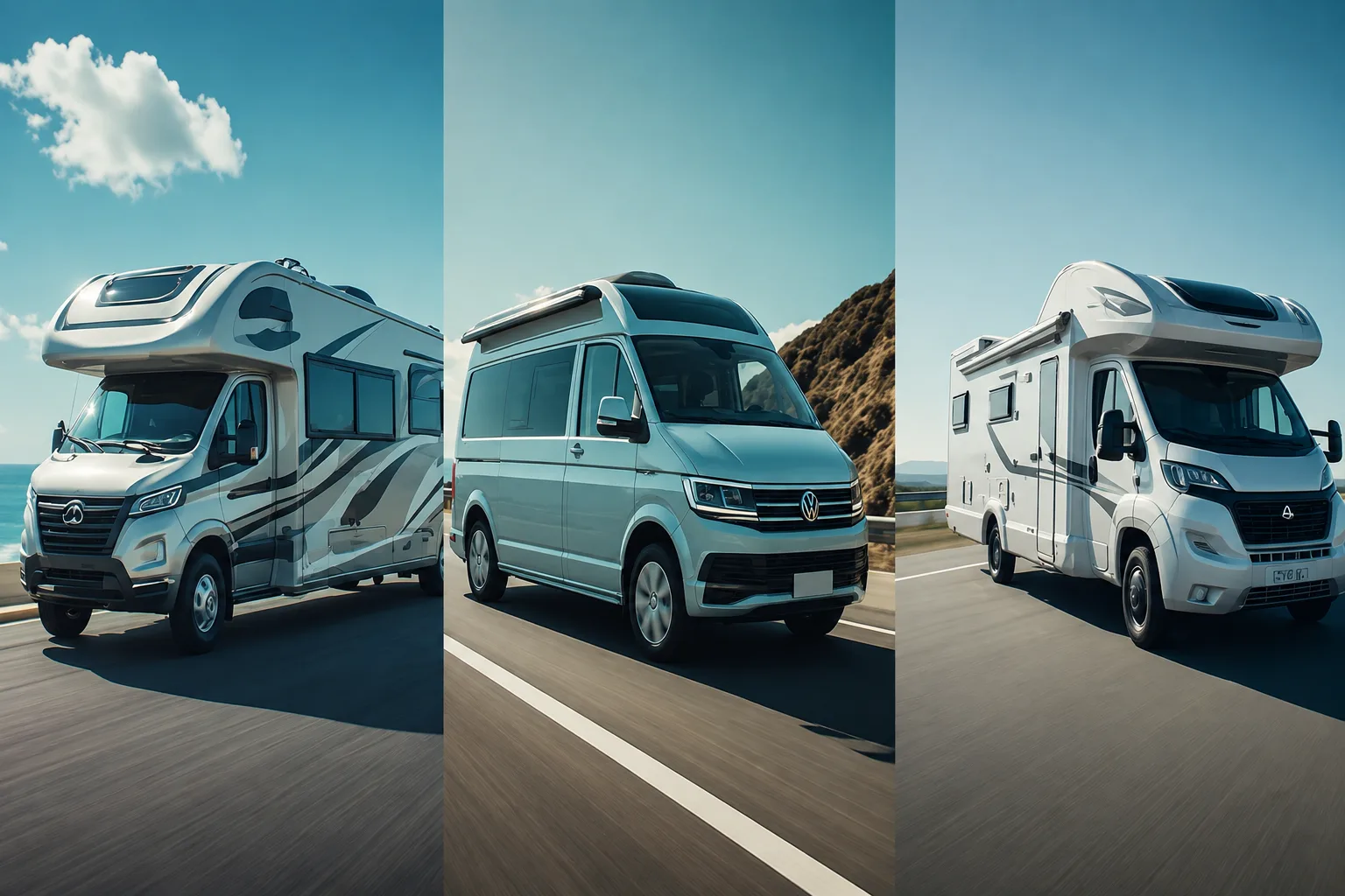 Class A, B and C motorhomes